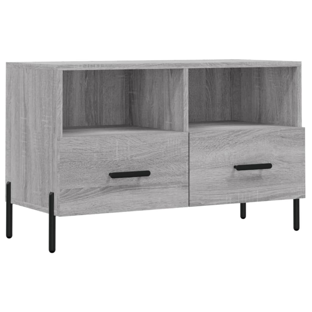 Mobile TV multimediale mensola TV credenza TV sala da pranzo soggiorno camera da letto Sonoma 80 x 36 x 50 cm legno ingegnerizzato grigio 02_0028469