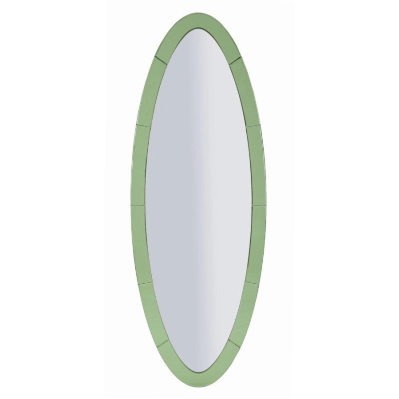 Specchio Da Muro Oslo Verde cm 55x2x150 (misura Specchio cm 42,5x137,5)