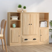 vidaXL Credenze 3 pz Rovere Sonoma in Legno Multistrato