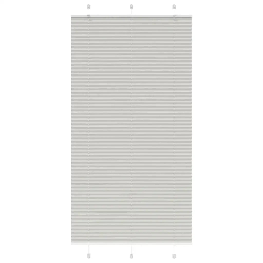Tenda Plissettata Grigio Chiaro 105x200 cm Larghezza Tessuto