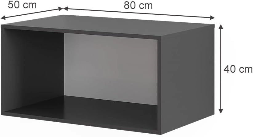 Parte superiore dell'armadio Elmo, Antracite, 80 x 40 cm