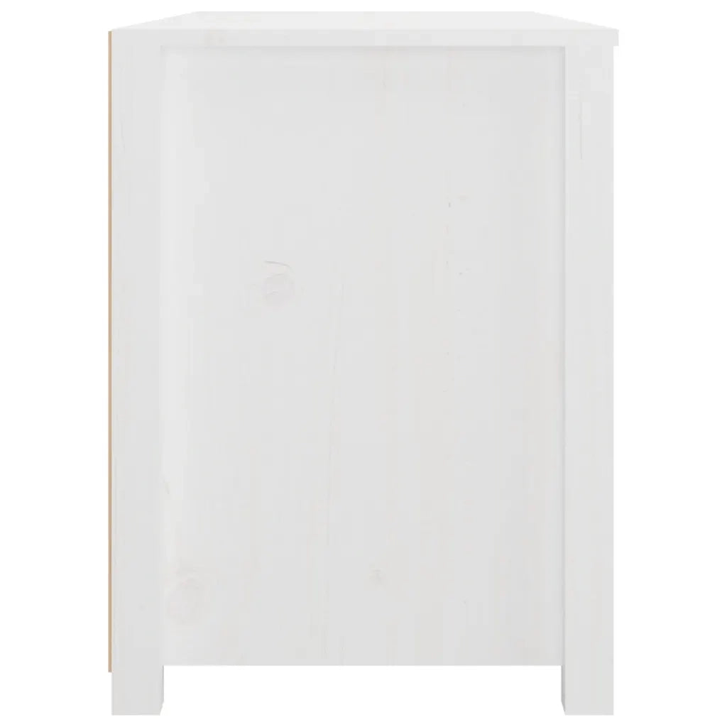 Armadietto Bianco 100x40x54 cm in Legno Massello di Pino 821775