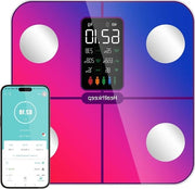 Pesa corporea per massa grassa e massa muscolare - Analisi di 15 dati corporei - Pesa intelligente con app - Display grande