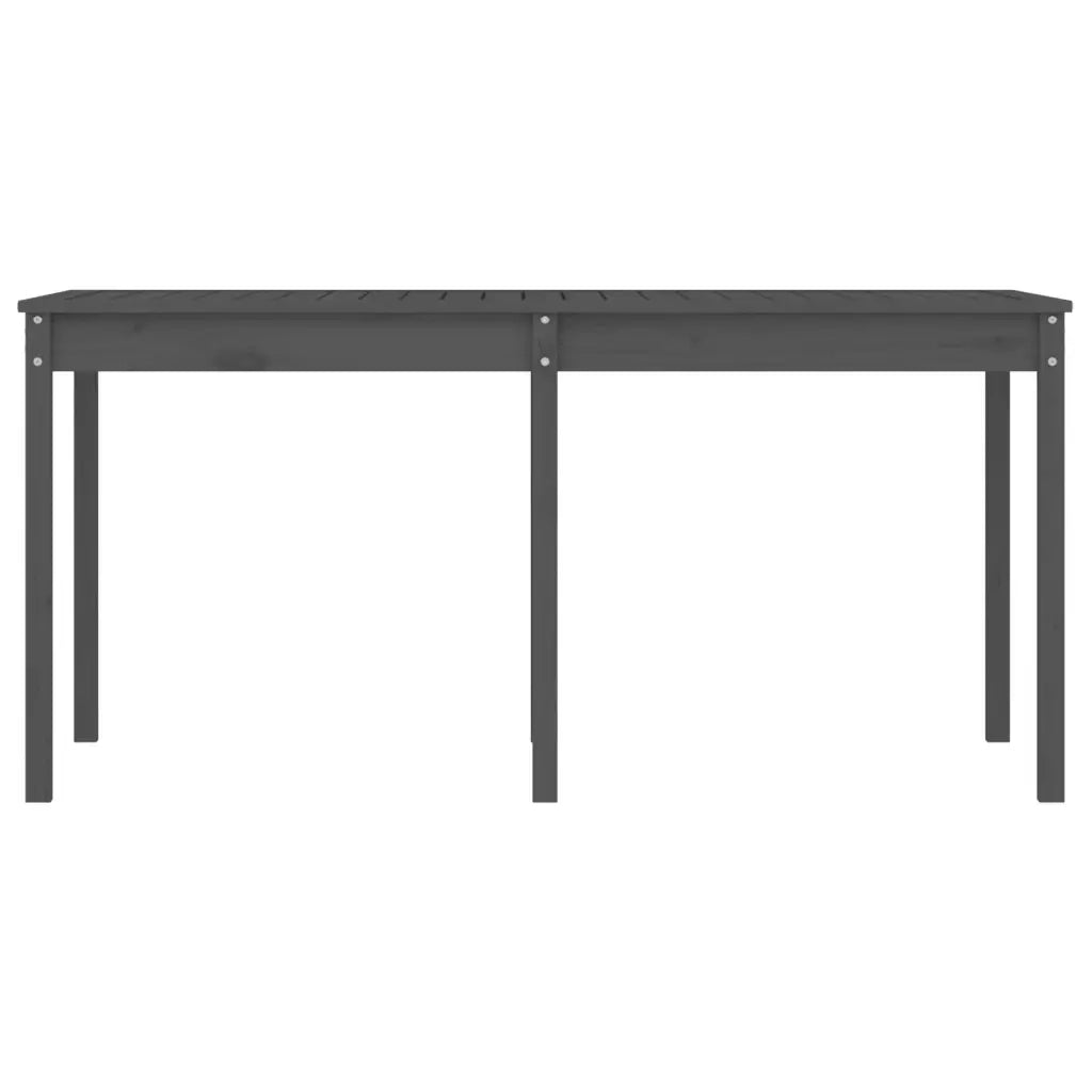 Tavolo da Giardino Grigio 159,5x82,5x76 cm Legno Massello Pino 823978