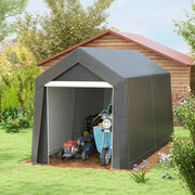 TENDA GARAGE 210x360x235 cm Acciaio Grigio Scuro