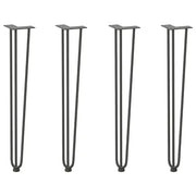 Gambe a forcina per tavoli consolle 4 pz Antracite 72 cm Acciaio massiccio 4012446
