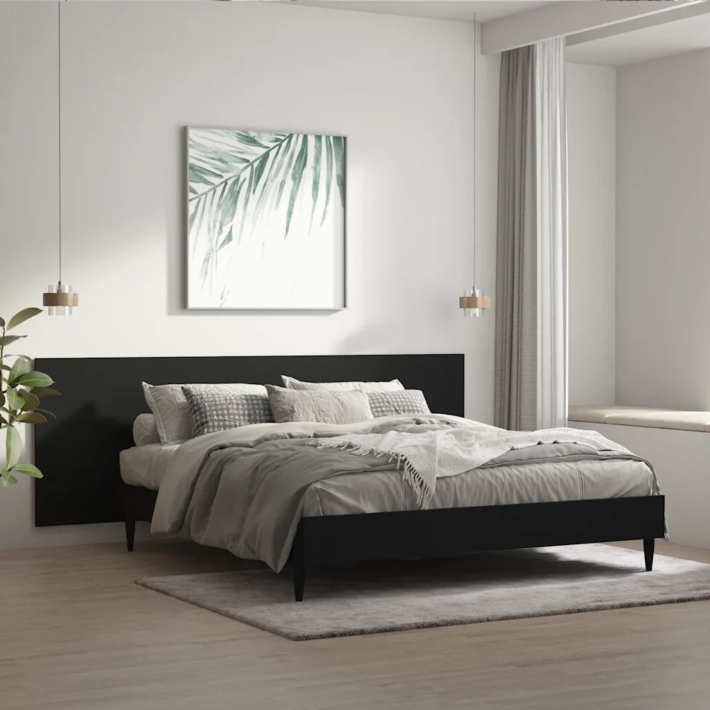 Testiera | Testata per Letto Nera 240x1,5x80 cm in Legno Ingegnerizzato