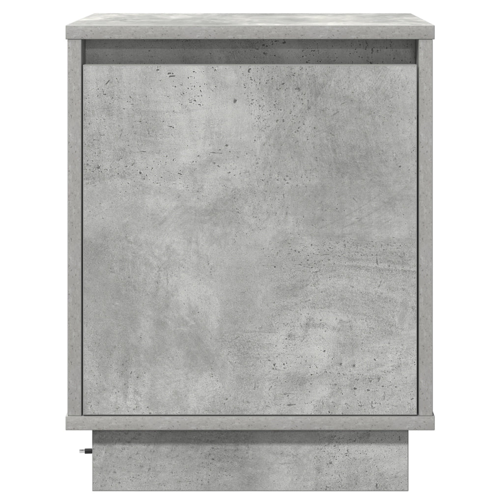 Comodini con Luci LED 2 pcs Grigio Cemento 39x34,5x50 cm