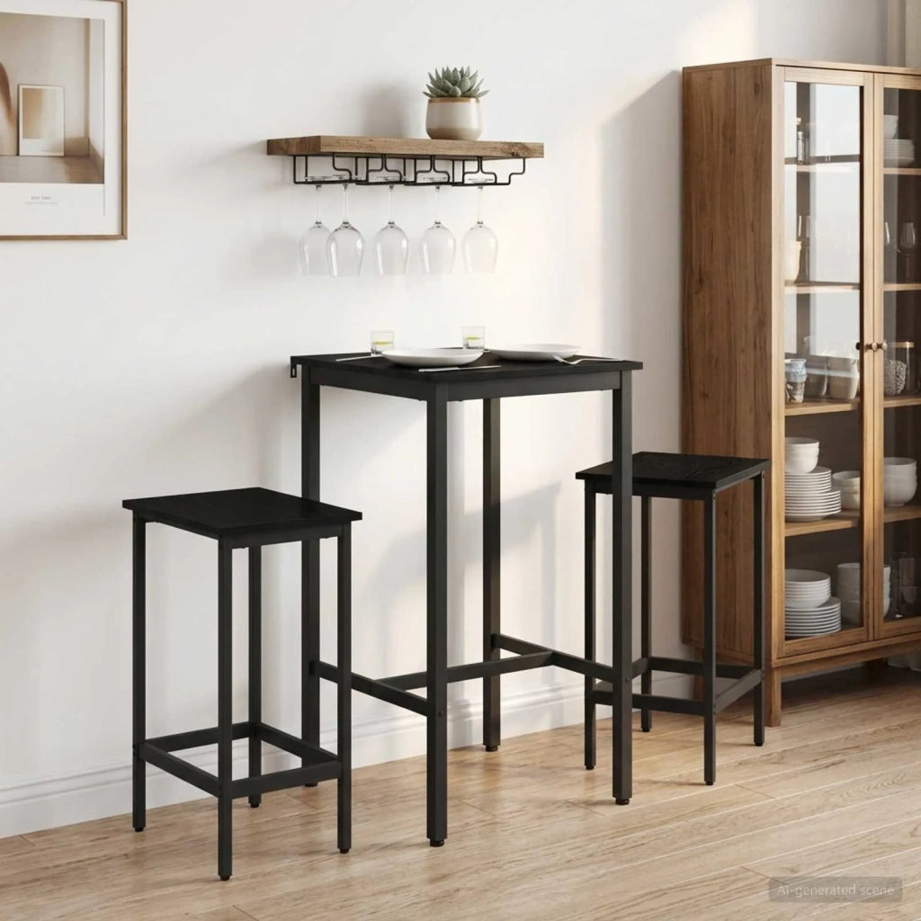 Tavolo da bar 52 x 52 x 90 cm Legno ingegnerizzato Rovere Nero 8006121