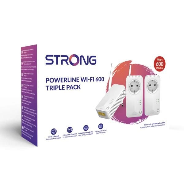 Adattatori ethernet - powerline wi-fi 600 kit 3x - PLWF600TRIEUV2