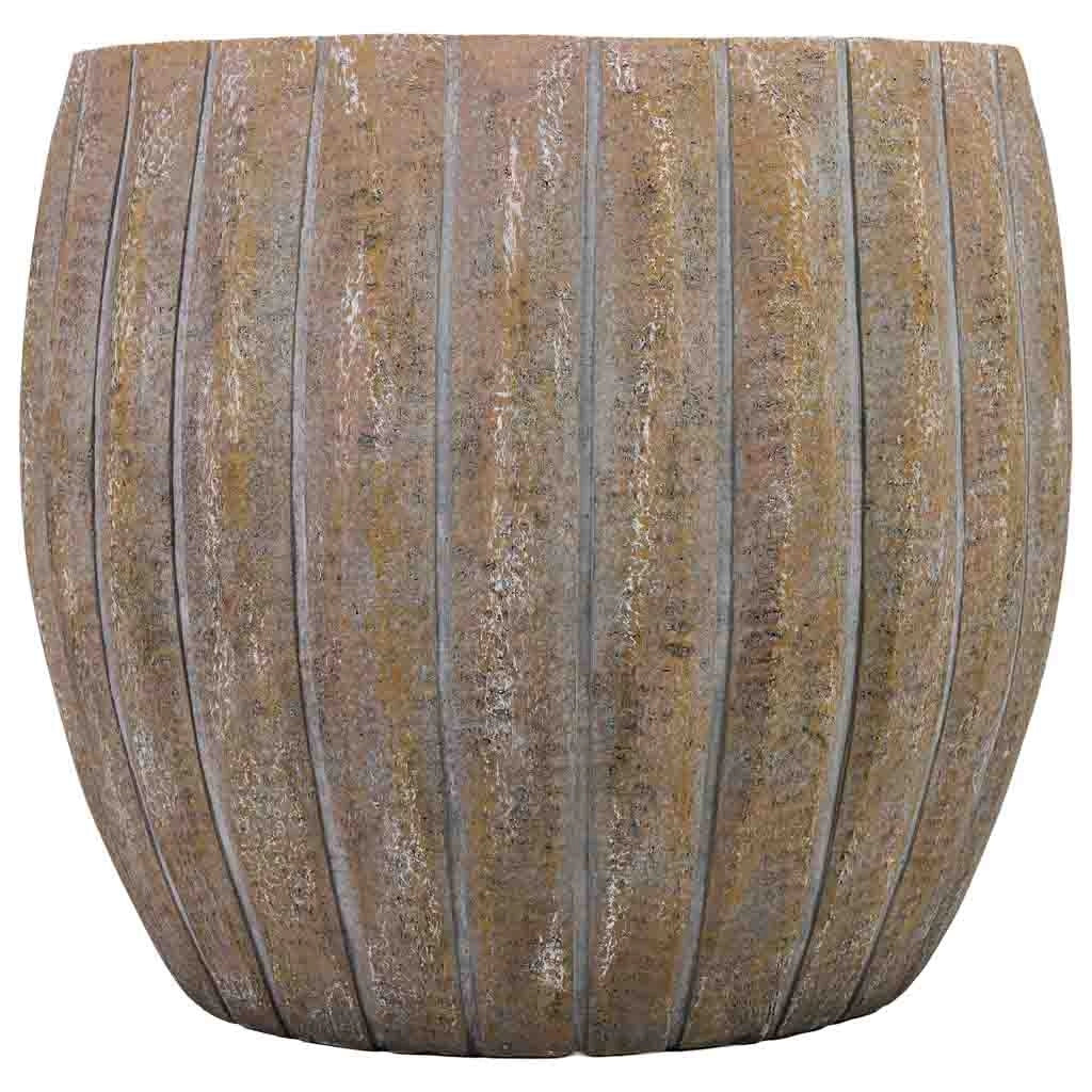 Vaso in fibra di vetro marrone 53x53x48,5 cm