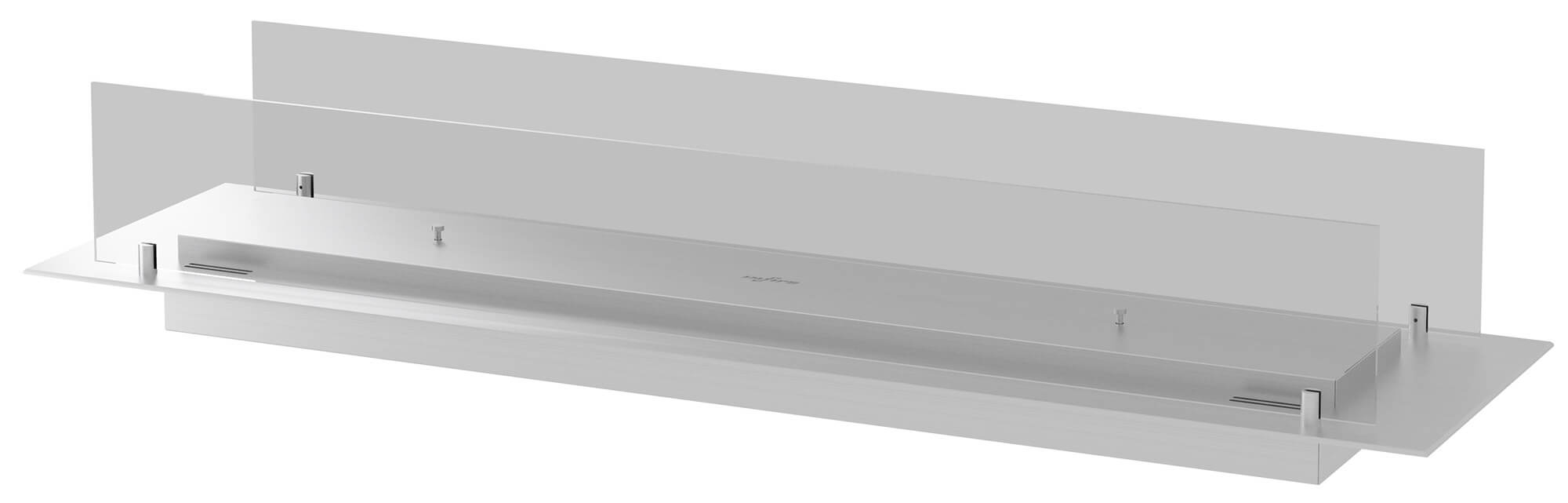 Camino a Bioetanolo da Incasso 120x32 cm Insert 1200 in Acciaio Inox