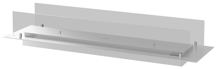 Camino a Bioetanolo da Incasso 120x32 cm Insert 1200 in Acciaio Inox