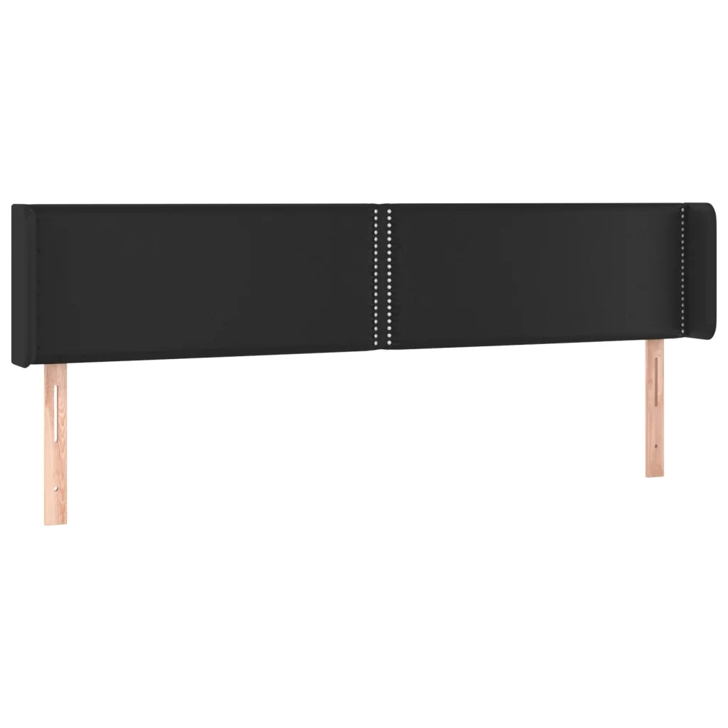 Testiera ad Orecchio Nera 203x16x78/88 cm in Similpelle 3118736