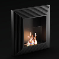 Camino a Bioetanolo da Incasso 88x20x88 cm 2500W 1,3L Elysium Nero