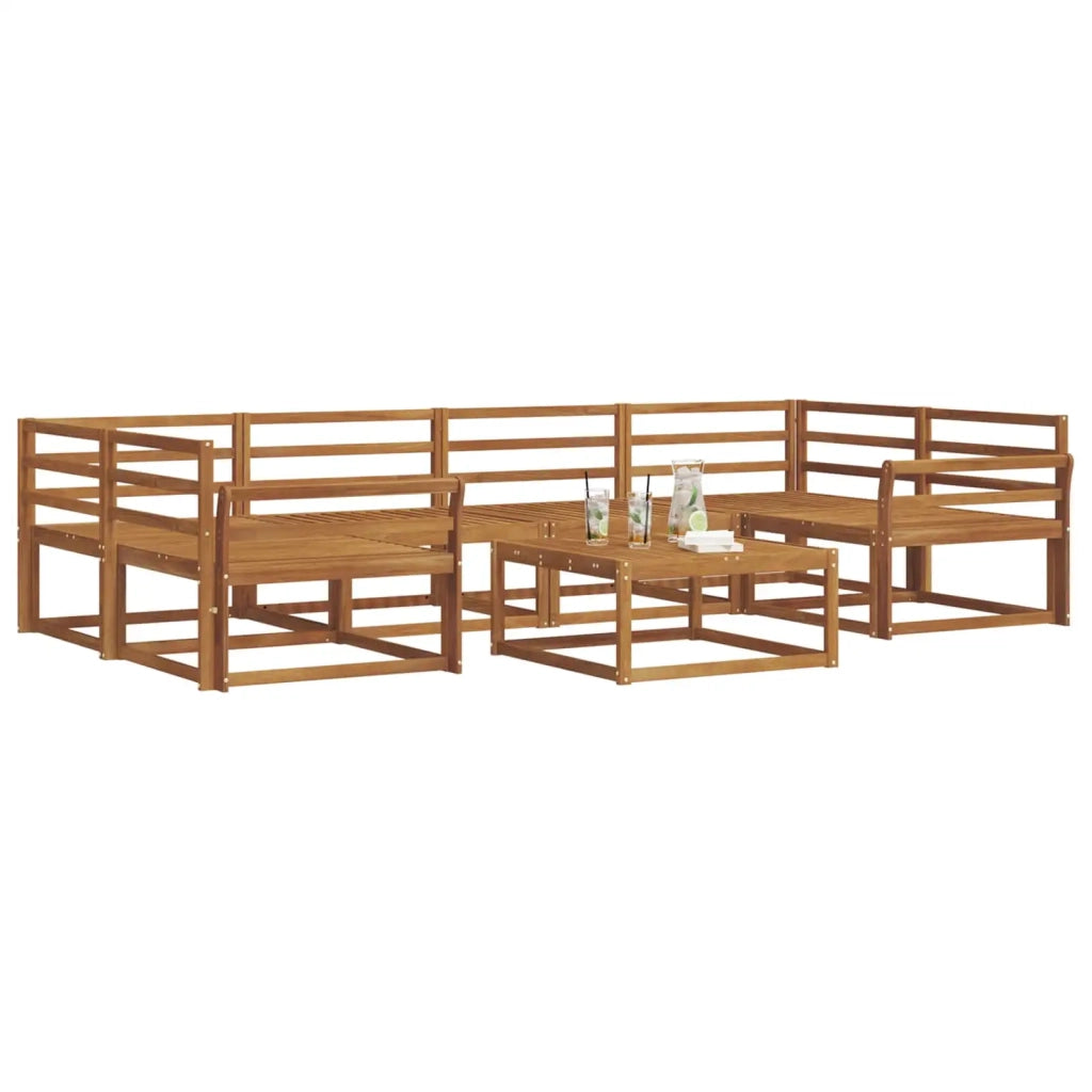 Set di divani da esterno 7 pcs Naturale 3367262