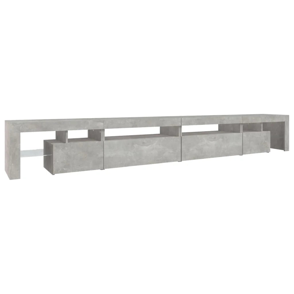 Mobile TV multimediale scaffale TV credenza mobile TV sala da pranzo soggiorno camera da letto con luci LED 290 x 36,5 x 40 cm grigio 02_0026582