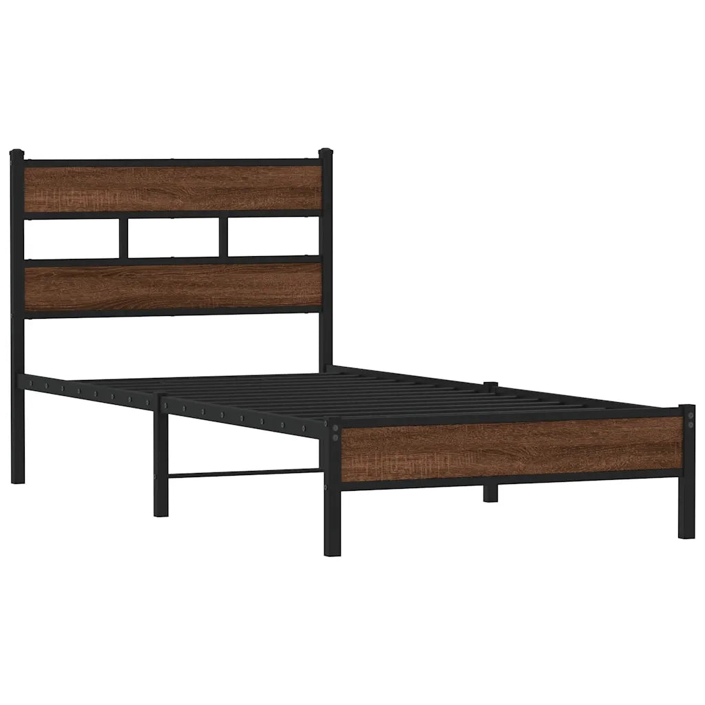 Giroletto senza Materasso Rovere Marrone 90x200cm in Truciolato 4017301