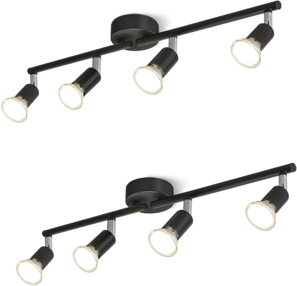 ZMH Faretto da soffitto 4 luci GU10 moderni orientabili per soggiorno camera letto