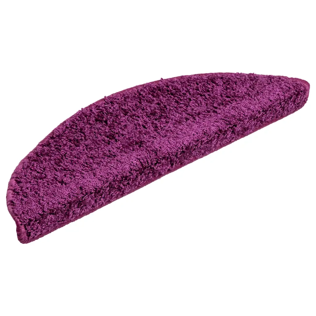 Tappetini per scale 15 pz 56x17x3 cm Viola Semicircolari 133897