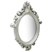 Specchio da Parete-Specchio a muro Stile Castello 56x76 cm Argento