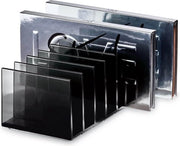 Organizzatore di trucco, organizzatore di palette di trucco con 7 celle della Serie di firma di Sarah Tanno, conservazione di cosmetici in plastica, per palette di trucco, grigio