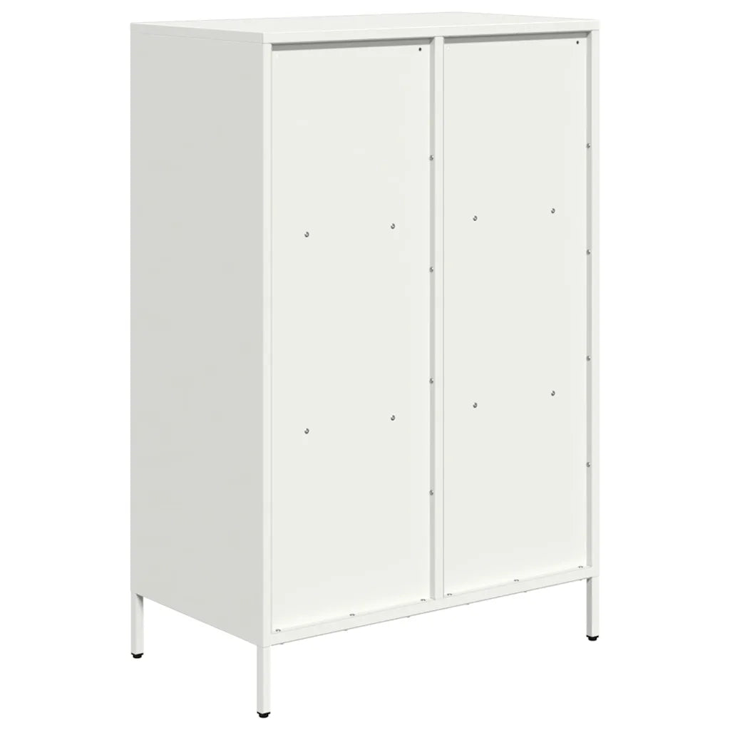 Credenza-Buffet-Armadio da cucina Bianca 68x39x103,5 cm in Acciaio 146391
