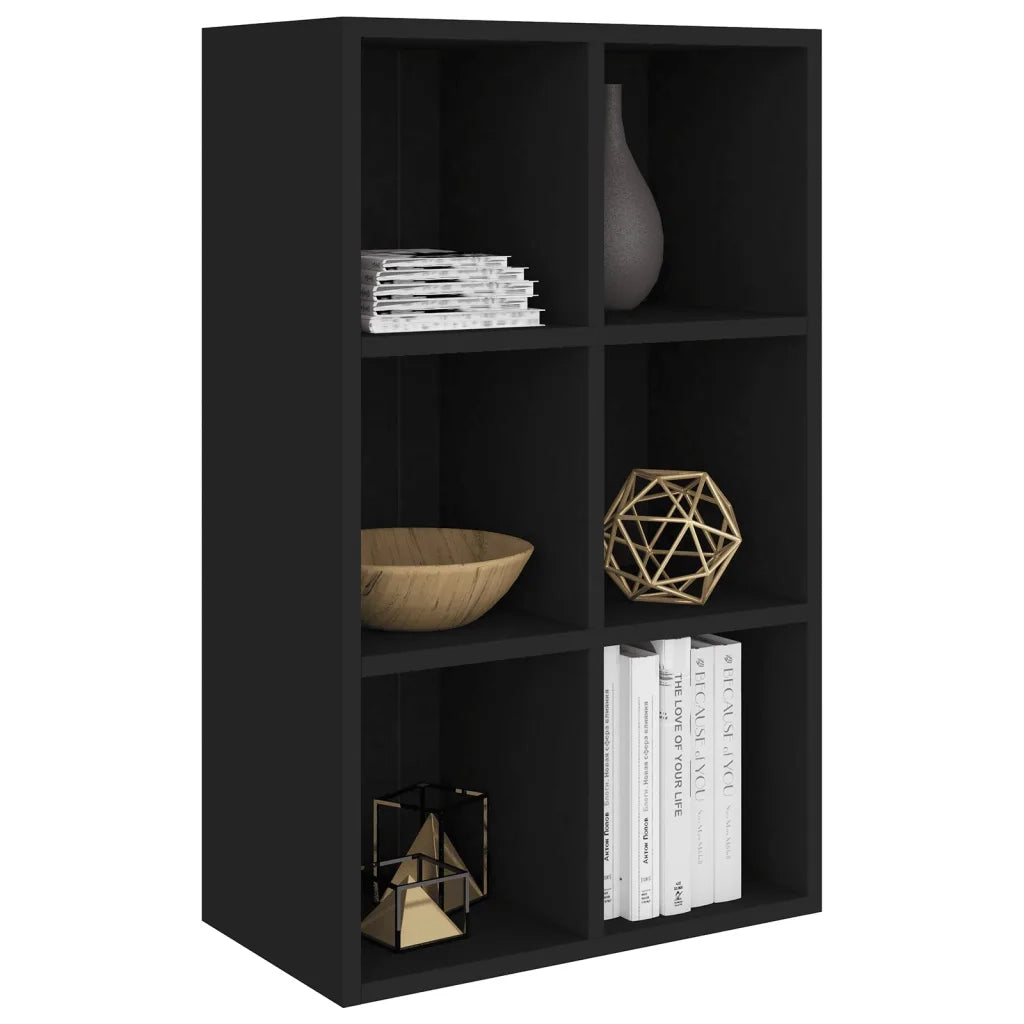 Libreria/Credenza Nera 66x30x98 cm in Legno Multistrato 800343