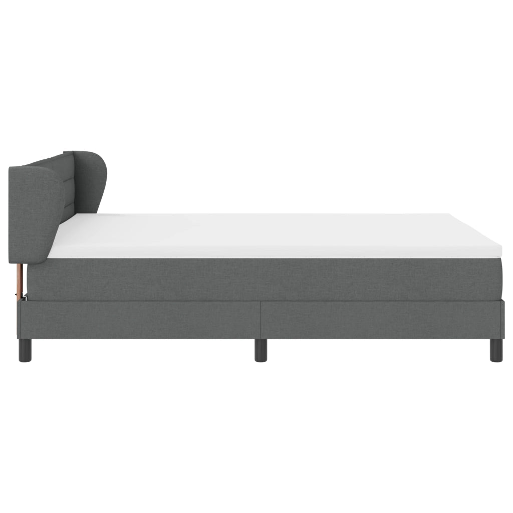 Letto a doghe  con materasso grigio scuro 160x200 cm in tessuto
