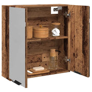 Armadietto a Specchio da Bagno-Mobile bagno con specchio-Armadietto a Specchio da Bagno Legno Antico Legno Multistrato 289988