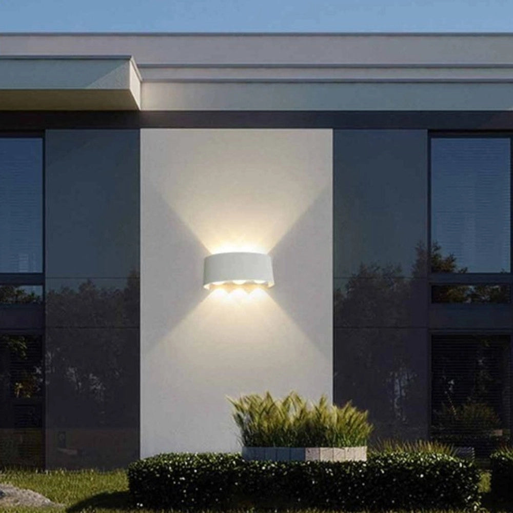 Trade Shop - Applique Lampada Led Da Muro Doppia Emissione Luminosa 16w Luce Selezionabile Cct Es68-3c - Bianco