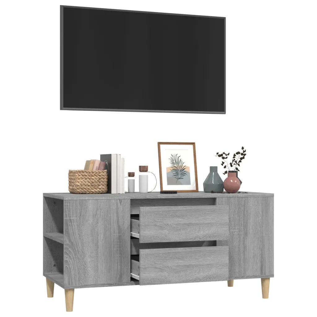 Mobile Porta TV Grigio Sonoma 102x44,5x50 cm Legno Multistrato cod mxl 26333