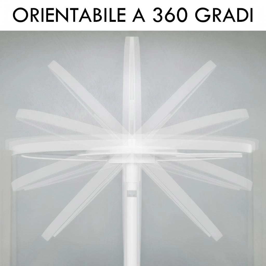 Piantana Bianca LED 48W Dimmerabile CCT RGB Lampada da Terra Orientabile 360 gradi Telecomando Luce Ufficio Salotto 2mt