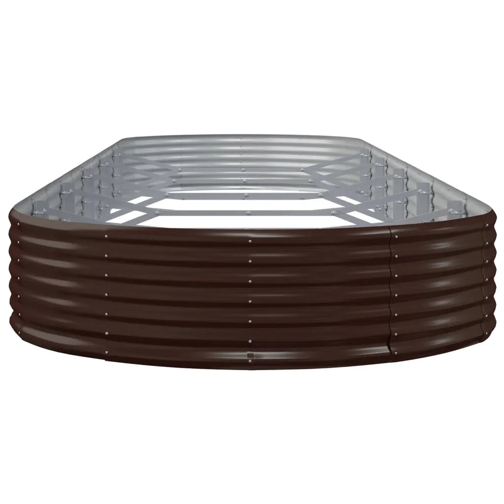 Letto Giardino Acciaio Zincato 523x140x36 cm Marrone 319045