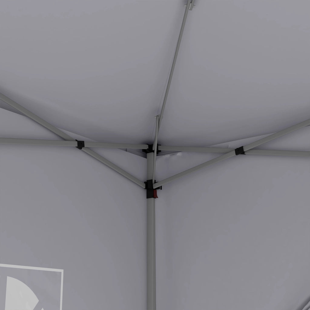 Pavillon 3x3 m ¨C zephmum ¨C Bianco Acciaio con Finestre e Borsa