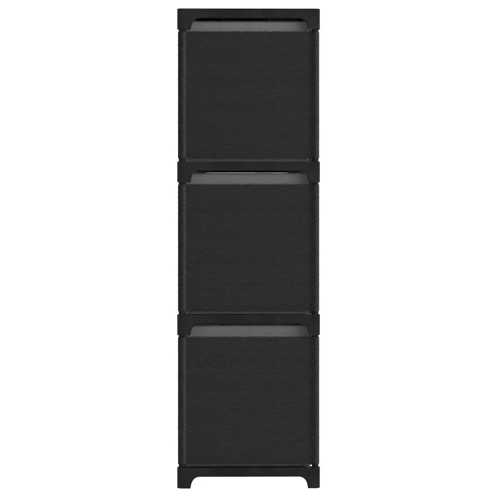 Mobile con 9 Scatole a Cubo Nero 103x30x107,5 cm in Tessuto CFW8953696