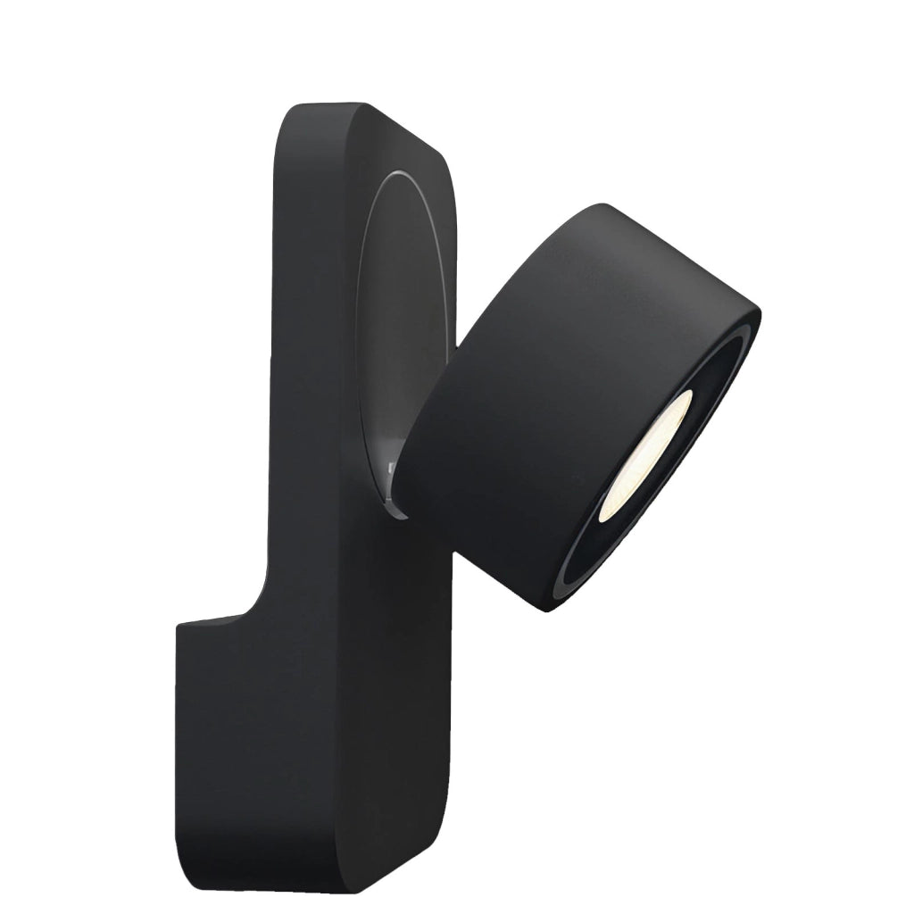 UNI II Applique parete muro LED 12W faretto soffitto orientabile dimmerabile RA90 3000K luci vetrina negozio corridoio angolo luce 35' NERO