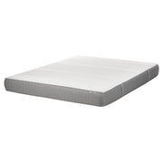 Materasso in schiuma bianco e grigio EU Matrimoniale Duro con cerniera e copertura in poliestere 160 x 200 cm rimovibile Accessori per la camera da letto