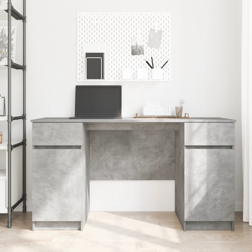 Scrivania  Grigio Cemento 140x49x76 cm Legno ingegnerizzato