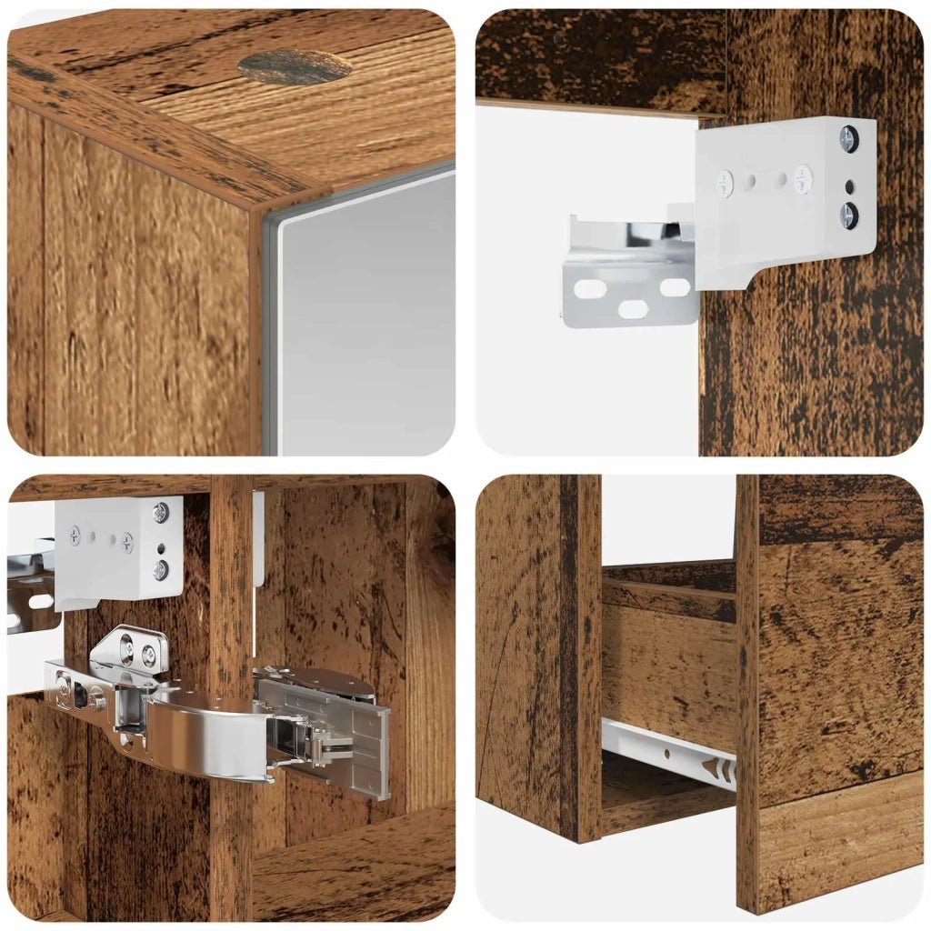 Set di mobili per il bagno 5 pcs Legno antico 3406797