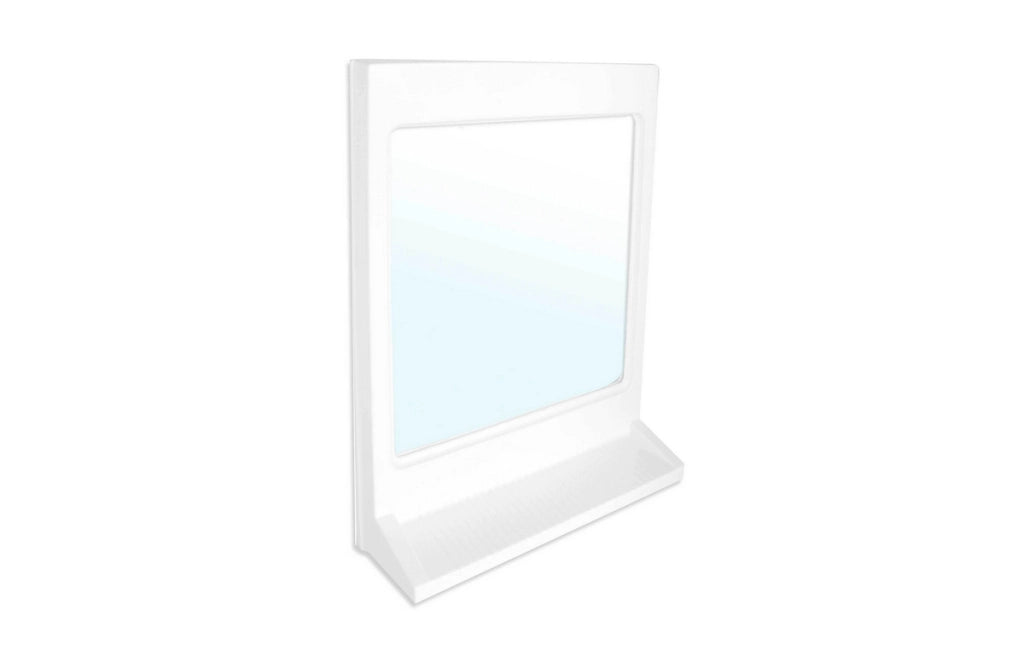 SPECCHIO RETTANGOLARE CON MENSOLA MODELLO ATHENA- Bianco- DH- pezzi 1