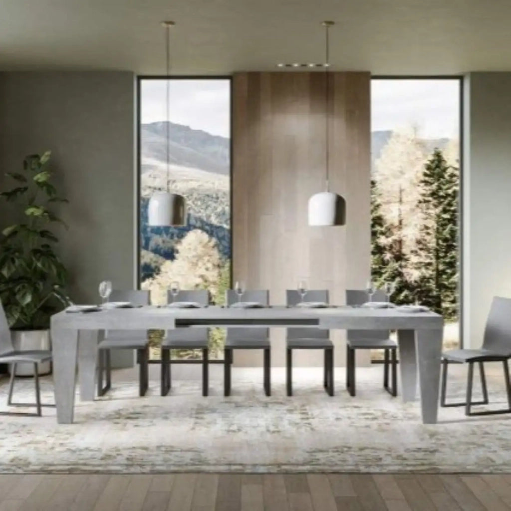 Tavolo allungabile 200/460x90 cm Spimbo colore cemento