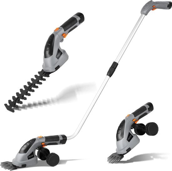 Asse da Erba 2-in-1 con Manubrio Telescopico per Cespugli e Prati