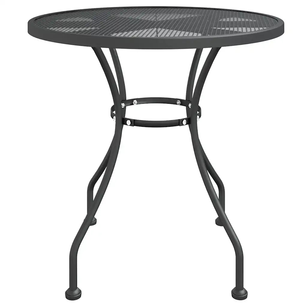 Set da Pranzo per Giardino 5pz Rete Metallica Espansa Antracite cod mxl 32089