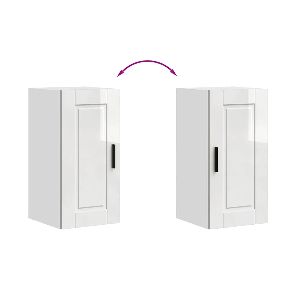 Pensile da Cucina Porto Bianco Lucido in Legno Multistrato 854019