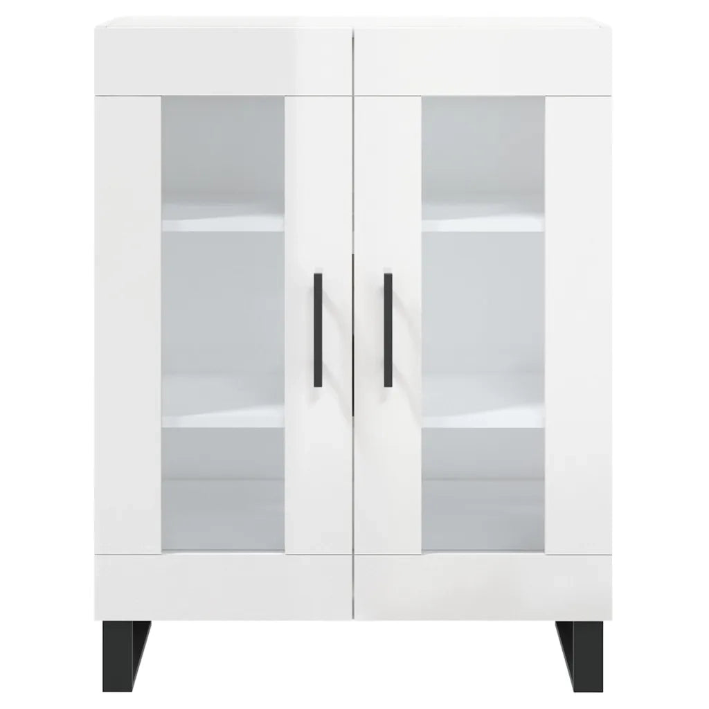 Credenza 69,5x34x90 cm in Legno Multistrato Bianco Lucido 827814