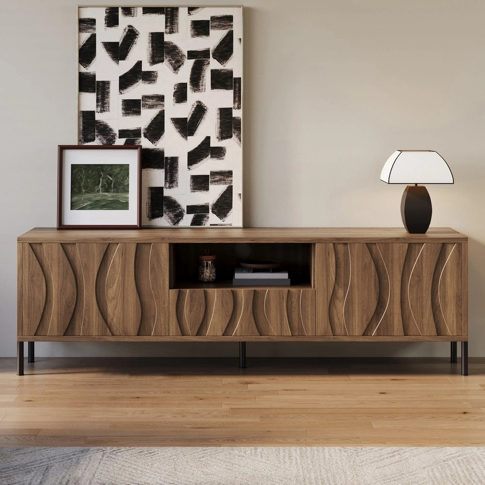 Mobile TV con Ante ¨C MINIMAL ¨C Soggiorno, 160x35x46 cm