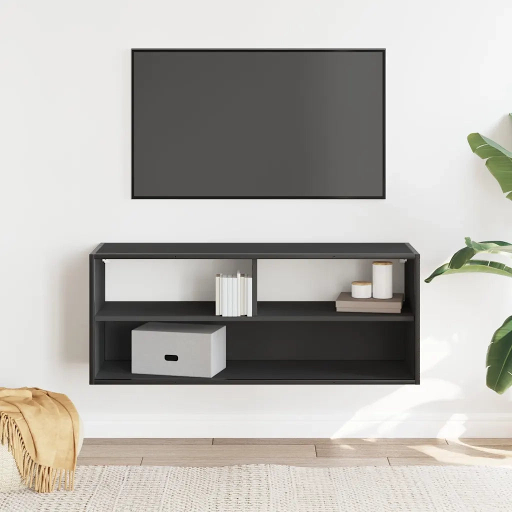 vidaXL Mobile Porta TV Nero 100x31x39,5 cm in Truciolato e Metallo