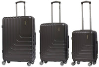 Set 3 Valigie Trolley Rigide in ABS 4 Ruote TSA Ravizzoni Titanio Grigie