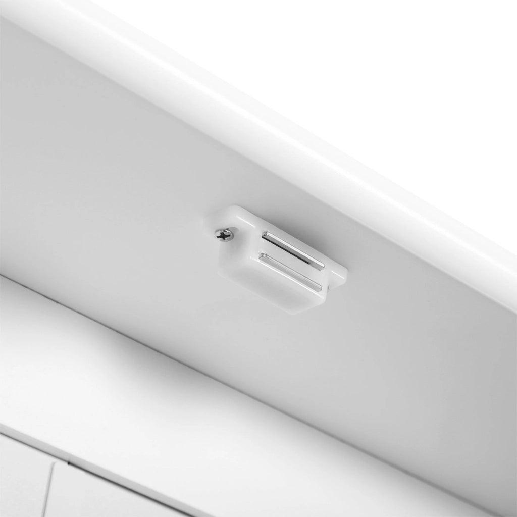 Specchiera da Bagno 2 Ante in MDF Bianco 56x13x58 cm